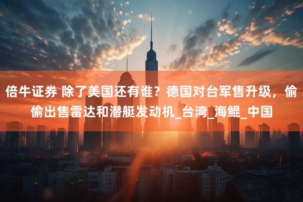 倍牛证券 除了美国还有谁？德国对台军售升级，偷偷出售雷达和潜艇发动机_台湾_海鲲_中国